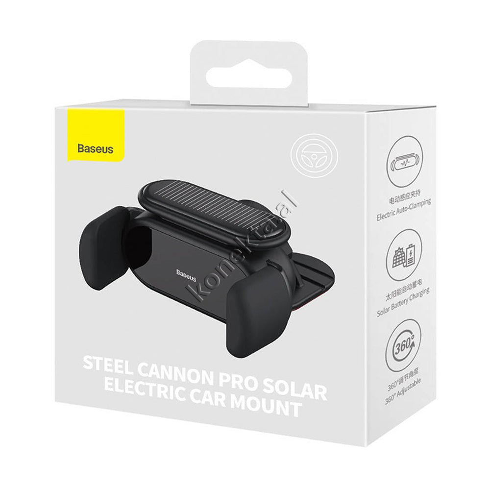 Baseus Car Phone Holder with Sensor Grip and Solar Panel - Thumbnail 2