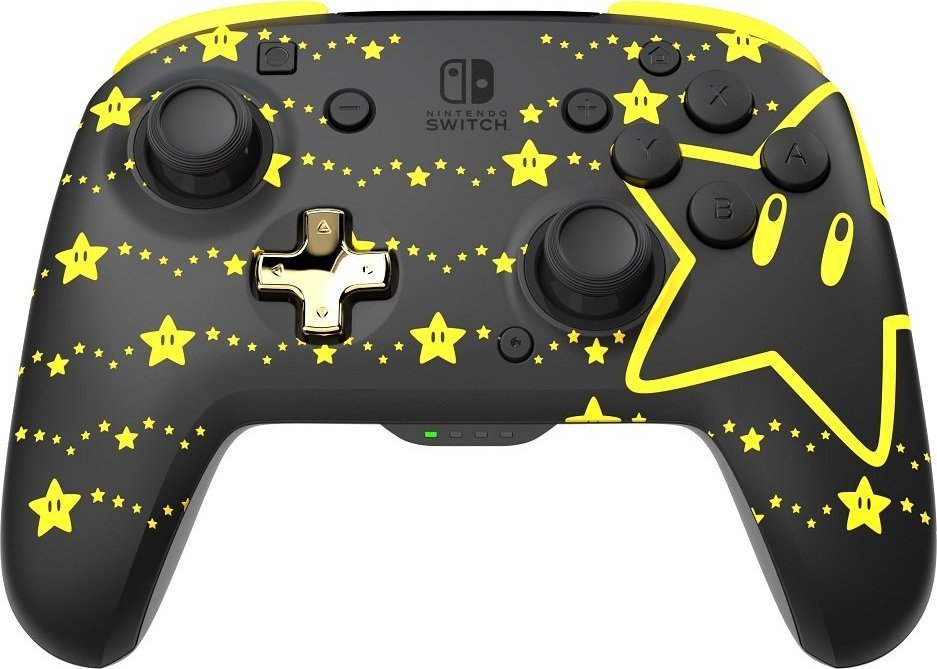 PDP Rematch Super Stars Glow Controller, Wireless, Black / Yellow - Thumbnail 9