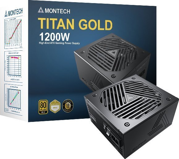 Montech Titan Gold TIS0126 ATX 3.0 Power Supply, 1200W - Thumbnail 7