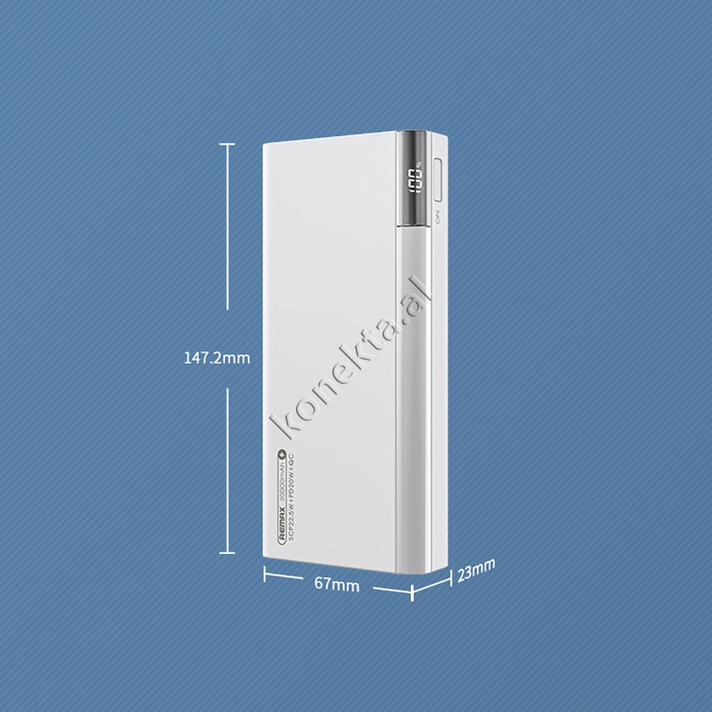 REMAX 30000mAh Power Bank, White / Blue - Thumbnail 9