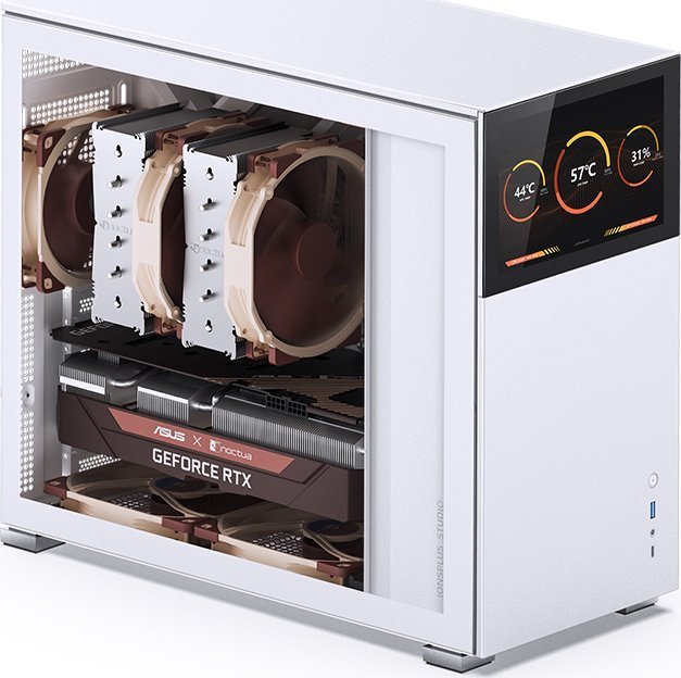 Jonsbo D41 Screen Case, White, Midi Tower - Thumbnail 4