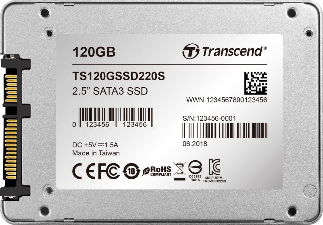 Transcend 220S SSD, 120GB, 2.5" SATA III - Thumbnail 6