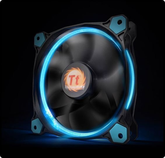 Thermaltake Riing LED Fan, 140 mm, Blue - Thumbnail 3