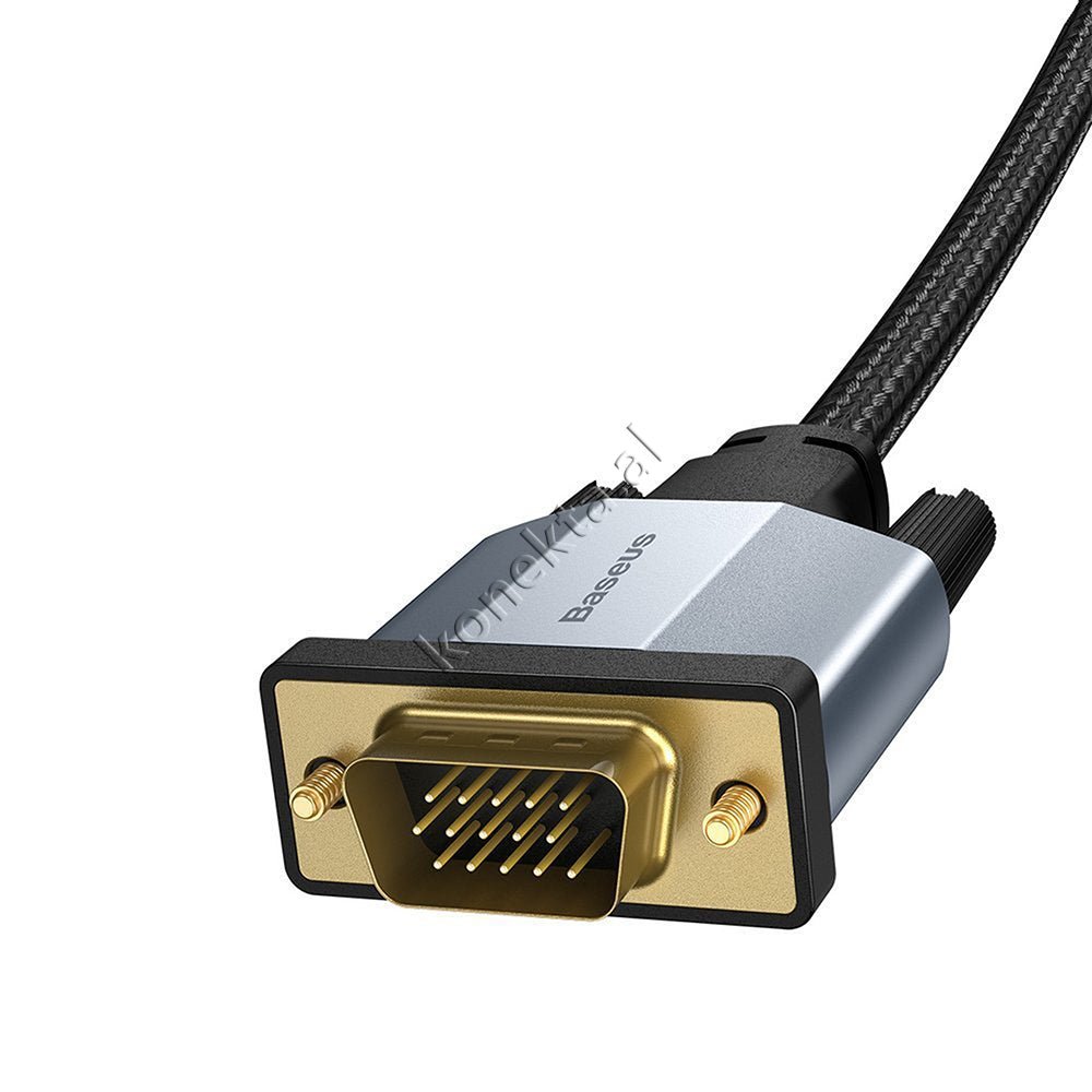 Baseus VGA Cable, 1m / 2m, Gray - Thumbnail 4
