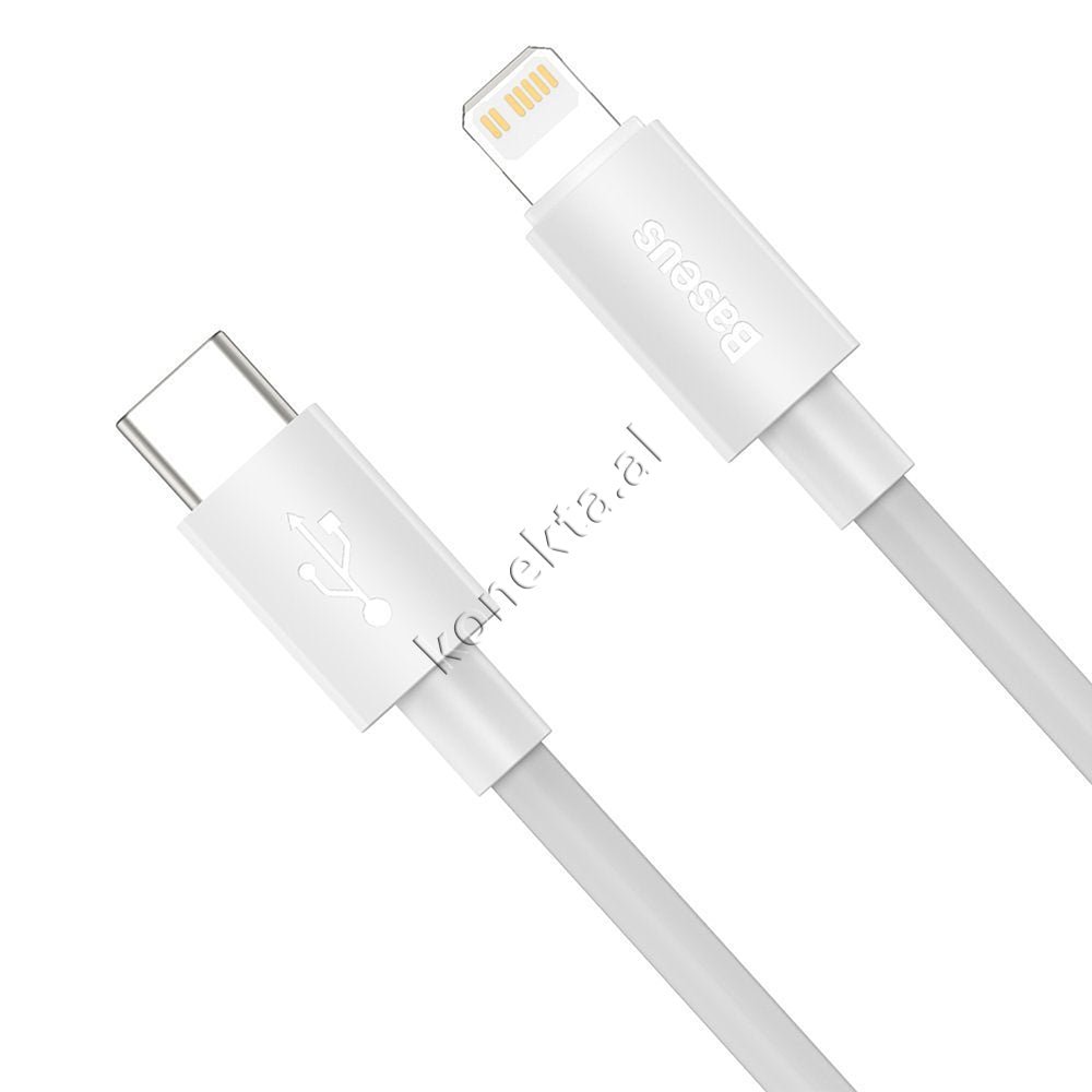 Baseus Charging Cable, 1.5m, Type-C to Lightning, Fast Charge 20W, White - Thumbnail 4