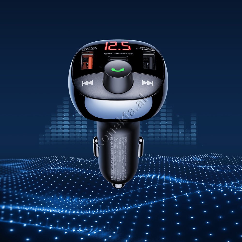 Remax Car Charger with MP3 and Bluetooth, 54.5W, 3 Charging Ports, TF Card - Thumbnail 10