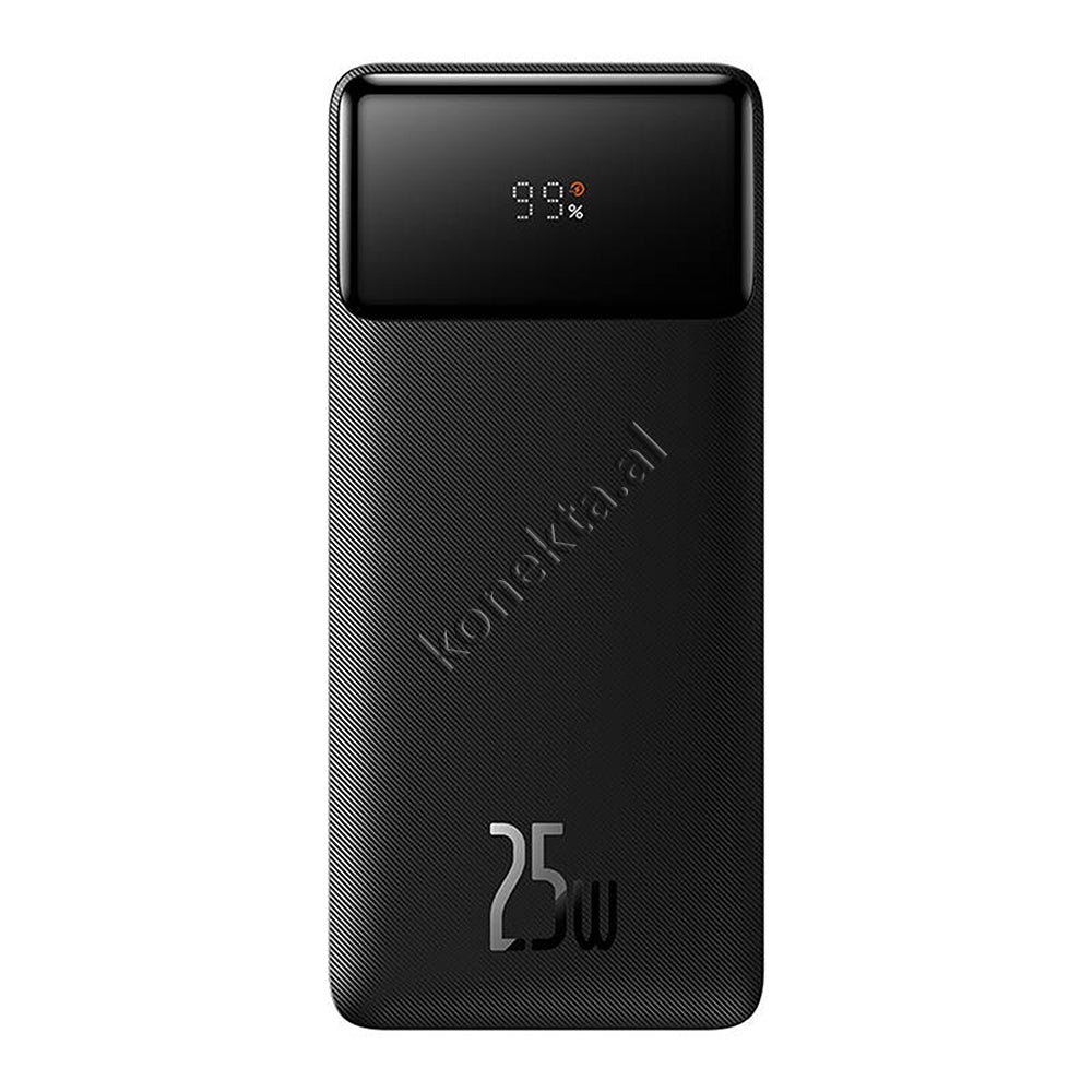 Baseus 20000mAh Power Bank, 25W, 3 Ports, Black / White - Image 1