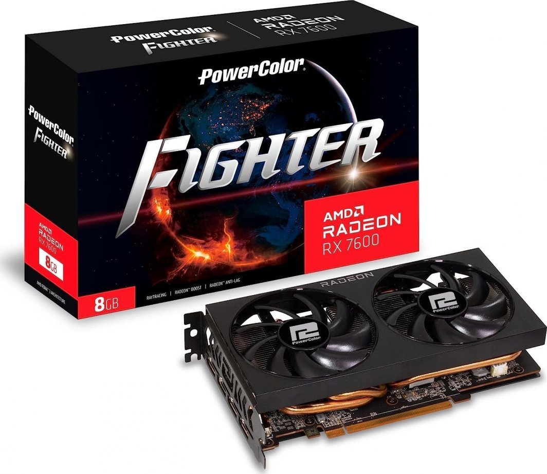 Power Color Radeon RX 7600 Fighter Graphics Card, 8GB GDDR6 - Image 1