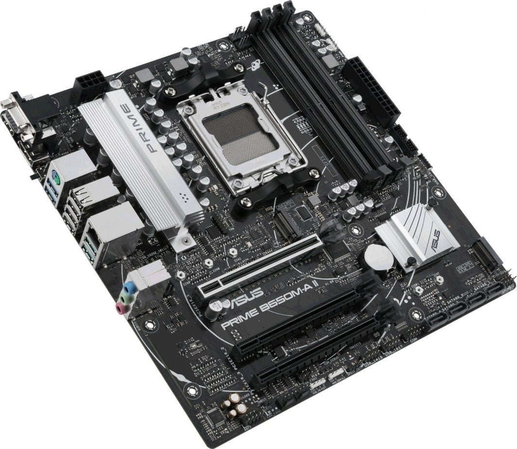 ASUS PRIME B650M-A II-CSM Motherboard, Micro ATX, DDR5, PCIe 5.0, Black - Thumbnail 5