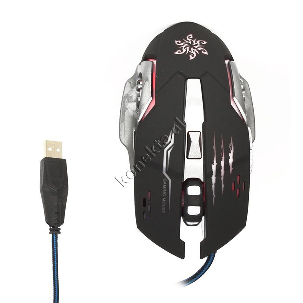 tjetertjeter X1 Gaming Mouse, Black and Grey, RGB Lighting - Thumbnail 18