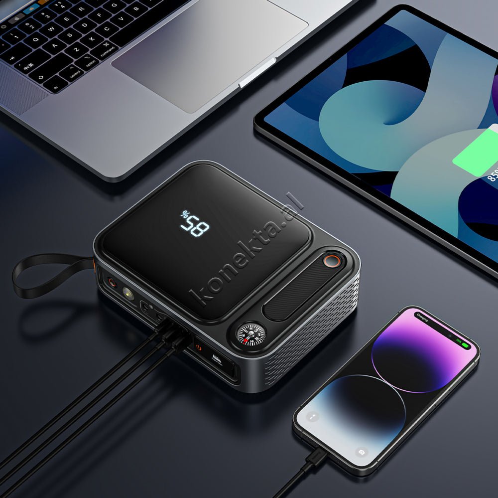 Baseus Multifunctional External Battery, 26800mAh, Black - Thumbnail 11