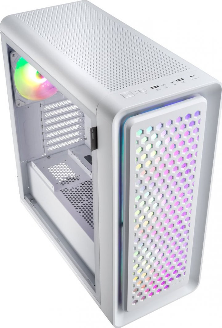 FSP/Fortron CUT593P Case, White, Midi Tower, ARGB - Thumbnail 2