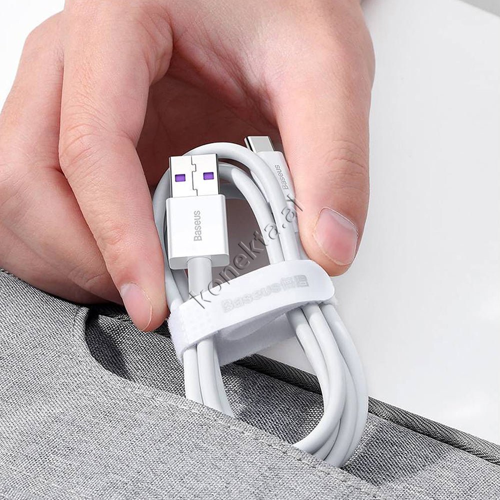 Baseus Superior Series Type-C Charging Cable, 66W, 1m, White - Thumbnail 13