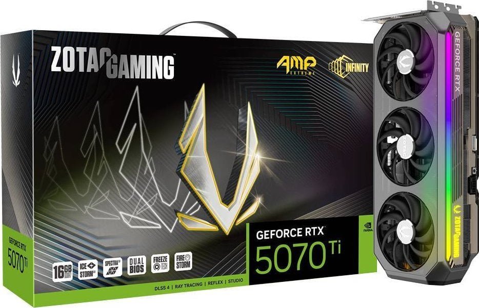 Zotac Gaming GeForce RTX 5070 Ti AMP Extreme INFINITY 16GB GDDR7 Graphics Card - Image 1