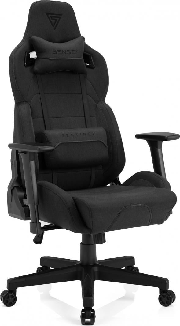 SENSE7 Sentinel Gaming Chair, Fabric, Black - Image 1
