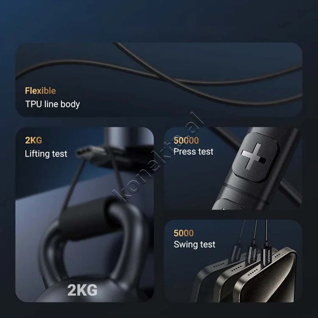 UGreen Type-C Audio Cable Earphones, Black - Thumbnail 8