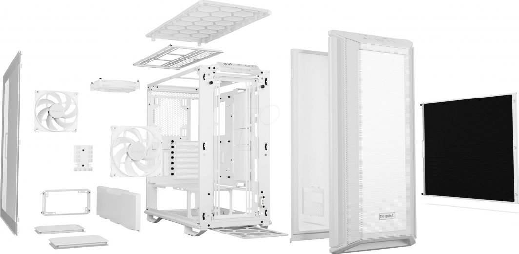 Be quiet! Dark Base 701 ARGB Case, White, Midi Tower - Thumbnail 2