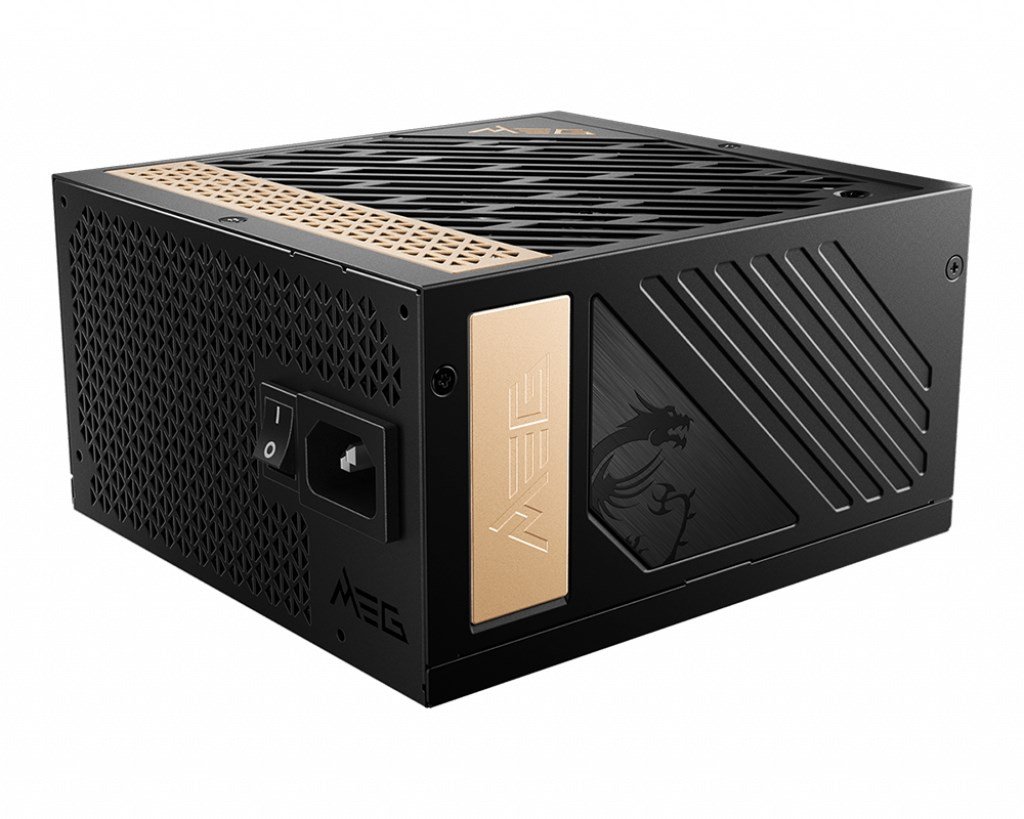 MSI MEG AI1300P PCIE5 Power Supply, 24-pin ATX, 1300 W, Black - Thumbnail 3