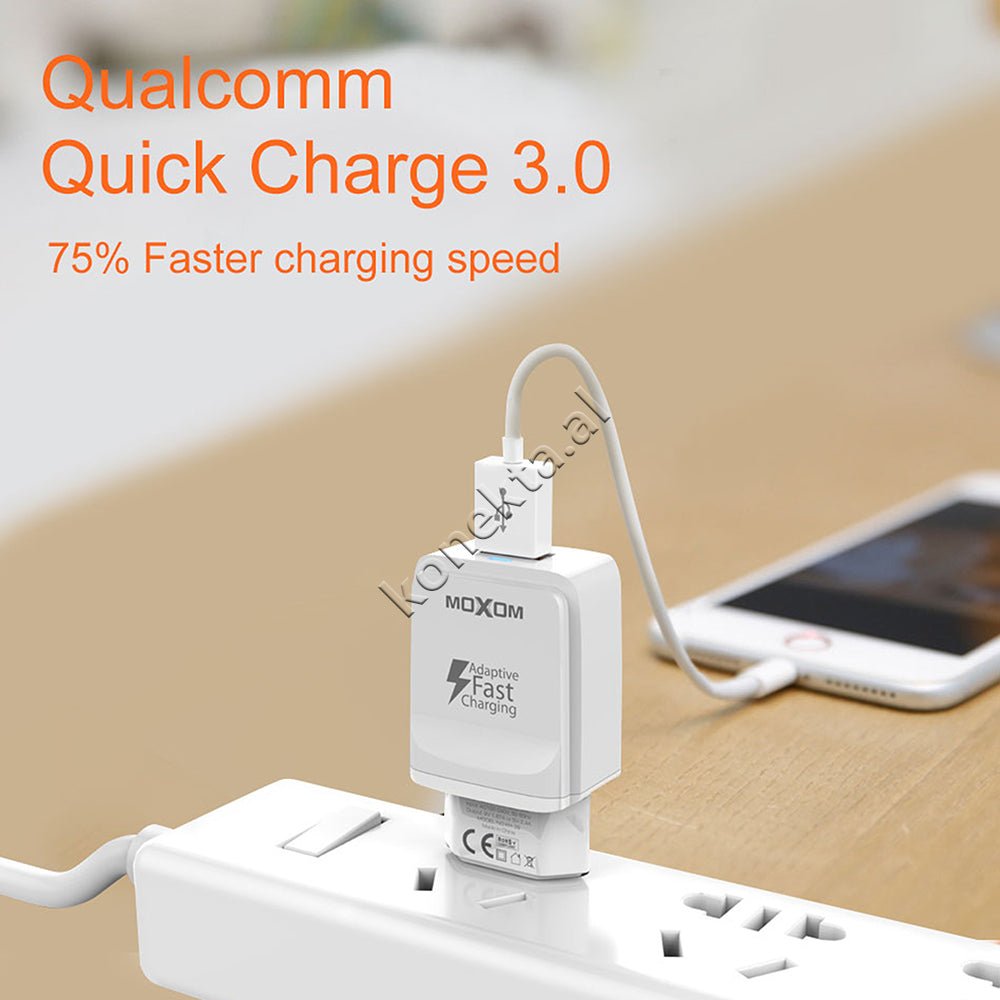 Moxom Fast Charging Charger for Samsung, 1m Type C and Micro - Thumbnail 3