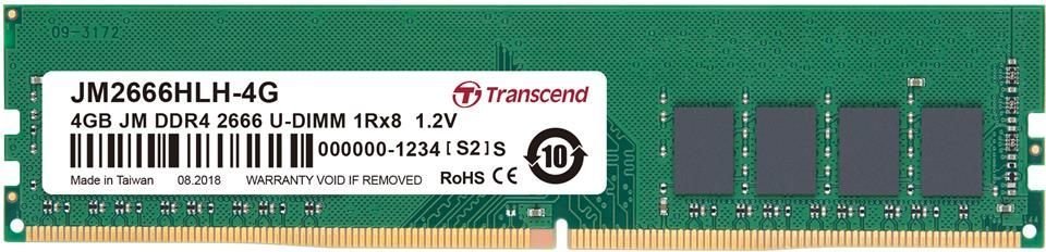 Transcend JetRam Memory, DDR4, 4 GB, 2666 MHz, JM2666HLH-4G - Image 1