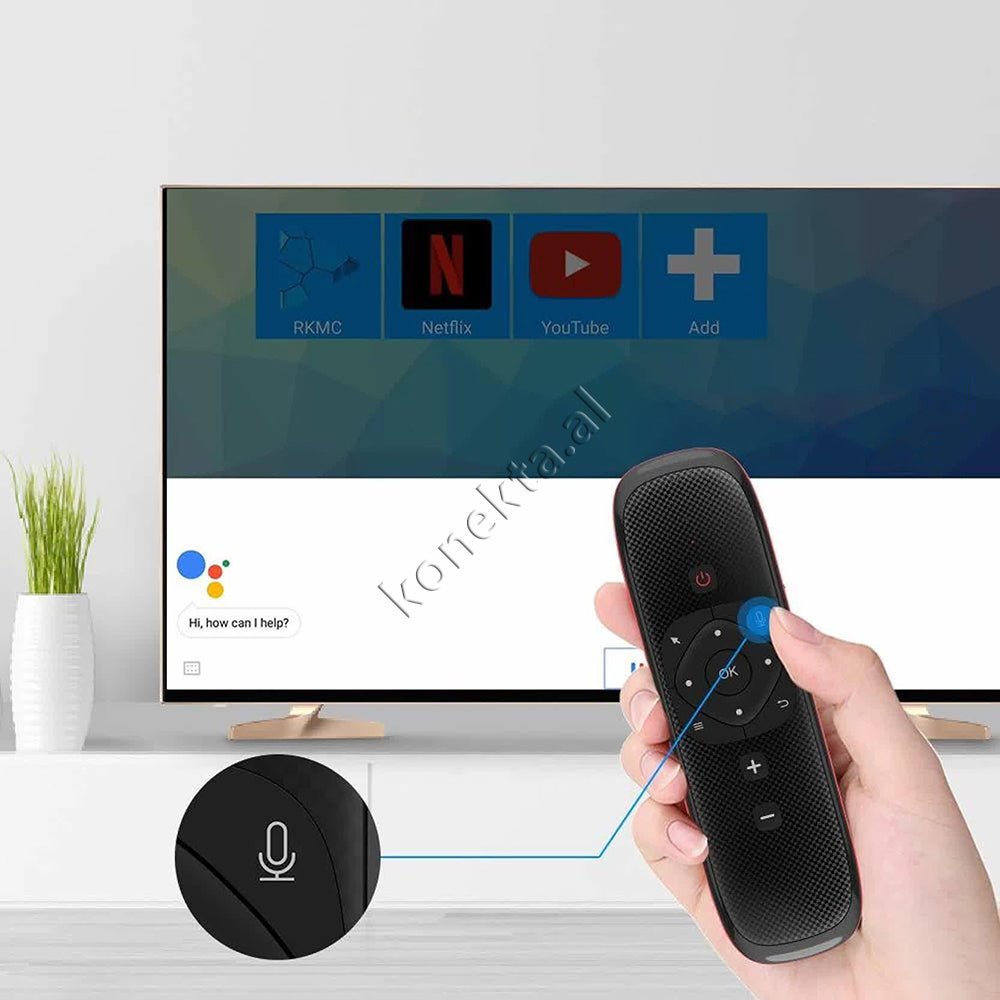 tjetertjeter W3 Air Mouse Remote Control, Black - Thumbnail 2