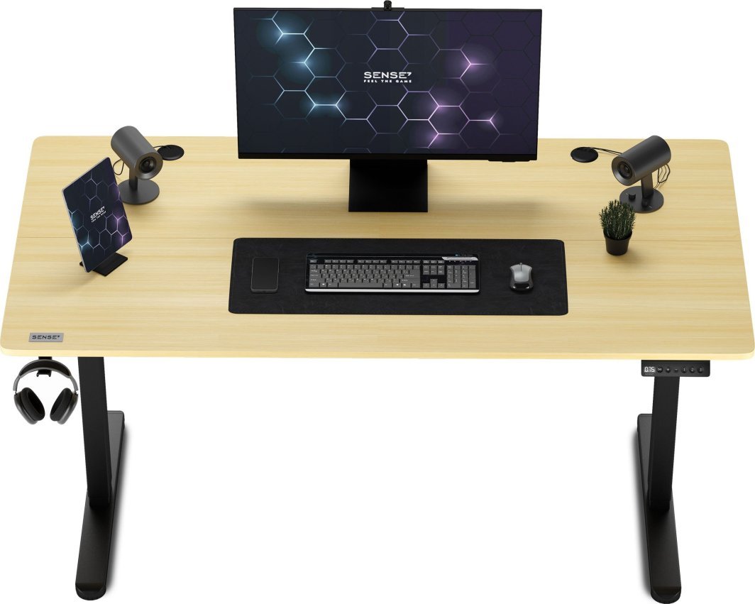 SENSE7 Nojo Table, 140cm x 70cm, Black / Light Wood - Thumbnail 7