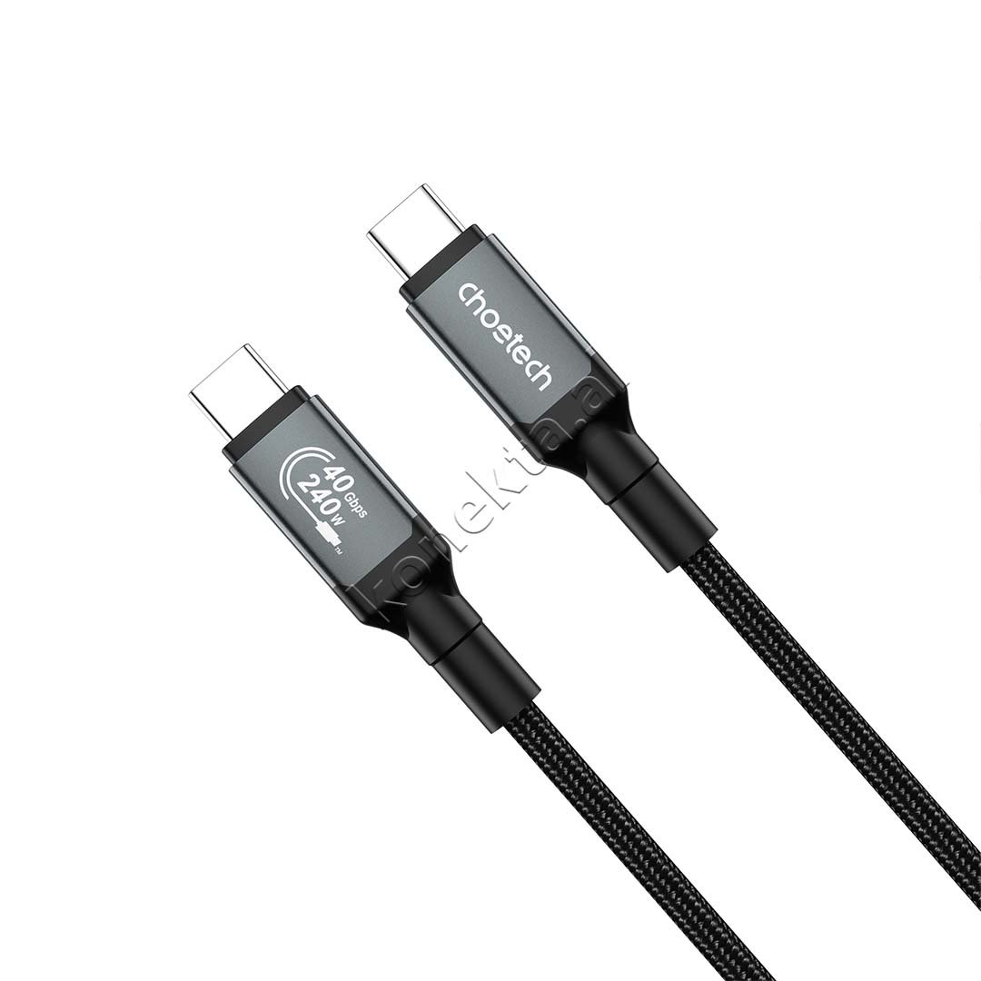 Choetech 240W Type-C to Type-C Charging Cable, 1.2m, Black - Thumbnail 2