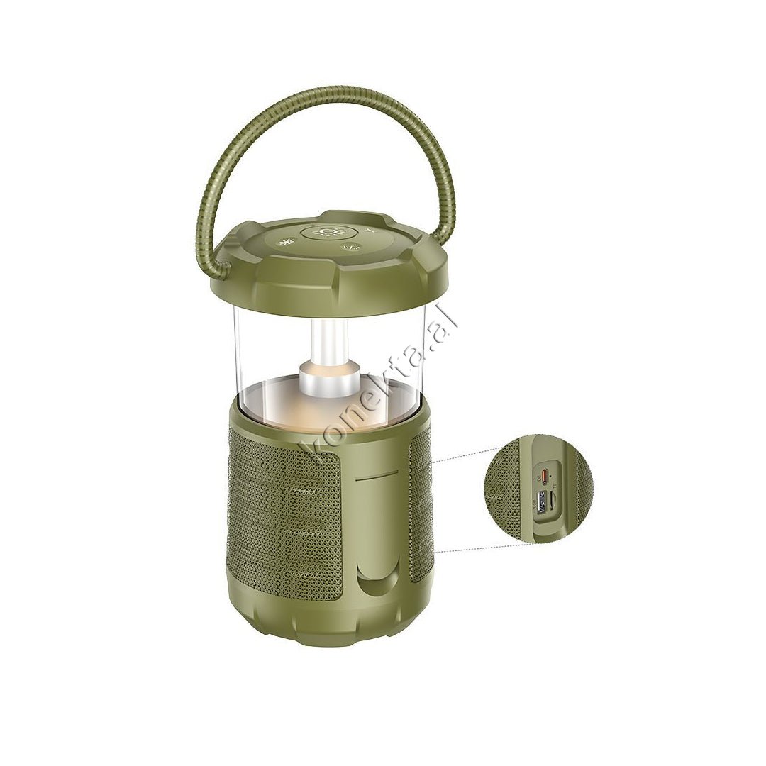 XO Boks Bluetooth Me Drite LED, Black and Green - Thumbnail 6