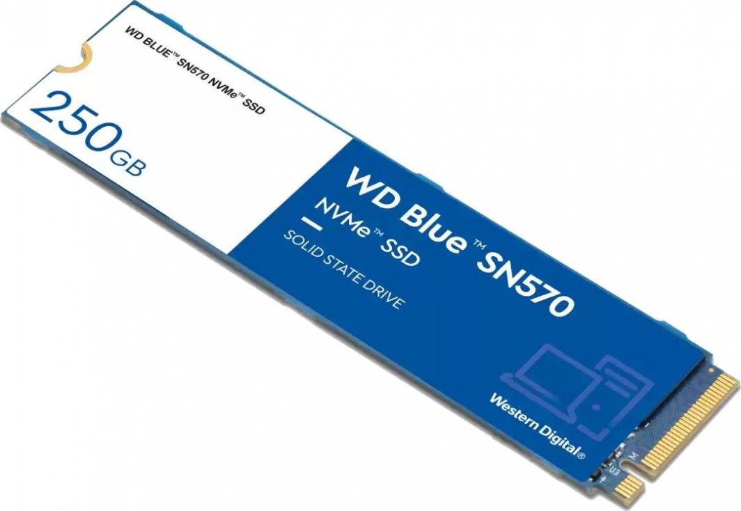 WD Blue SN570 SSD, 250GB, M.2 2280 PCI-E x4 Gen3 NVMe - Thumbnail 3
