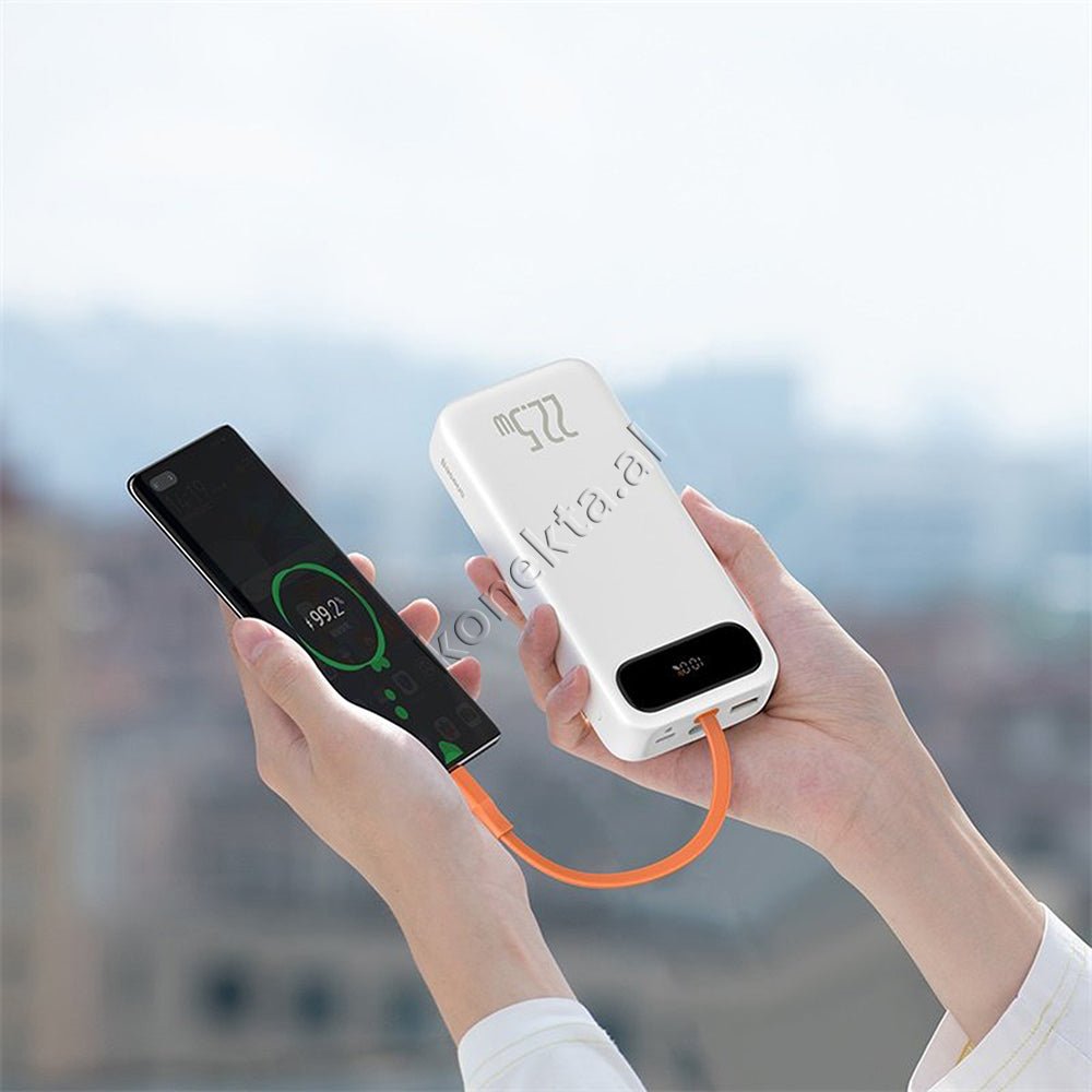 Baseus Battery, 10000mAh & 20000mAh, Black / White, 2 Ports and 1 Type-C Cable - Thumbnail 19