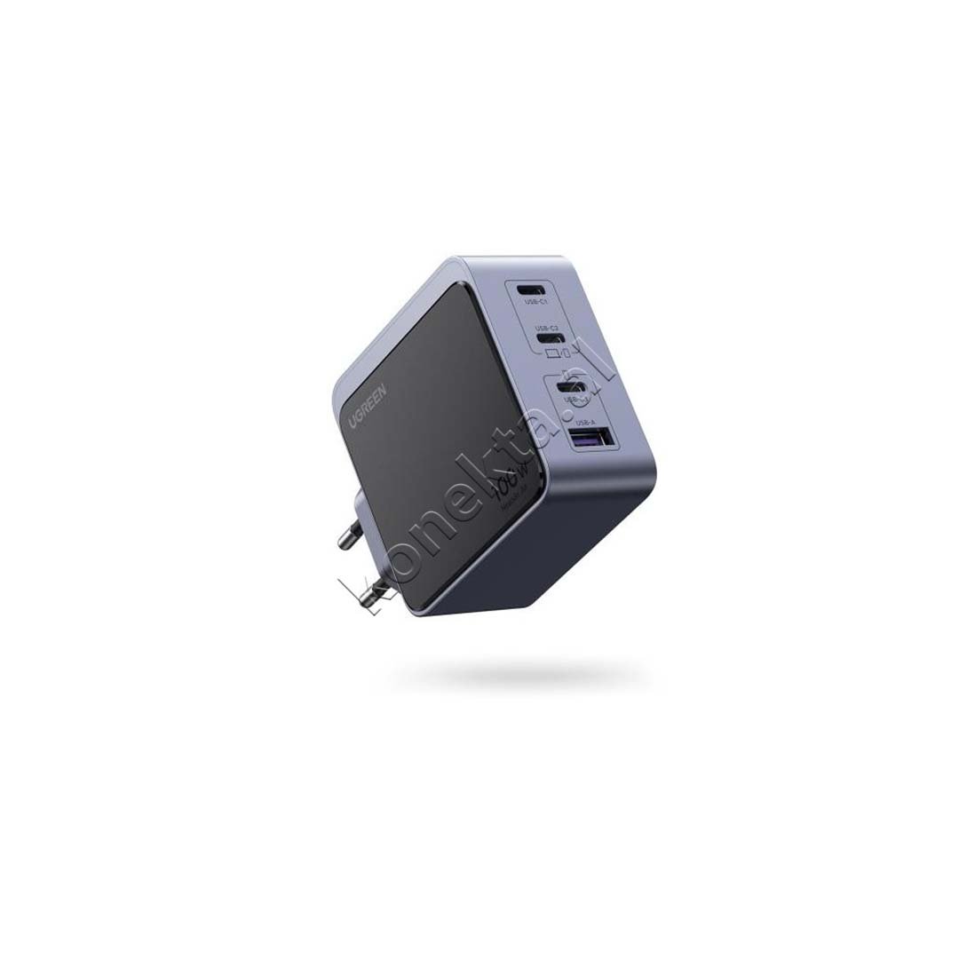 UGreen Nexode 100W Charger, Grey, USB-A & 3xUSB-C - Image 1