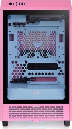 Thermaltake The Tower 200 Case, Bubble Pink, Mini Tower - Thumbnail 3