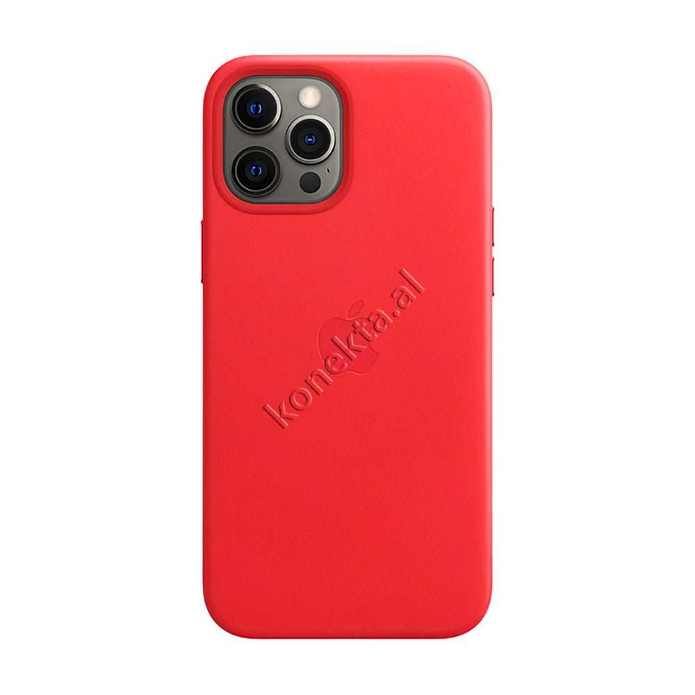 Apple Leather Case Cover for iPhone 12 Mini / 12 / 12 Pro / 12 Pro Max, Black / Red / Blue / Dark Green / Rose - Thumbnail 3