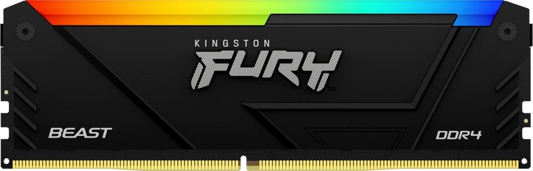 Kingston Fury Beast Memory, DDR4, 8 GB, 3600 MHz, CL17, RGB - Image 1