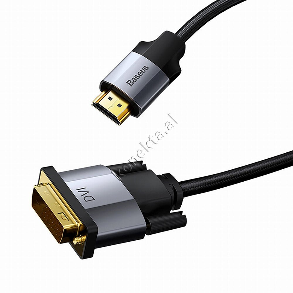 Baseus DVI-HDMI Cable, 2m, Grey - Thumbnail 3