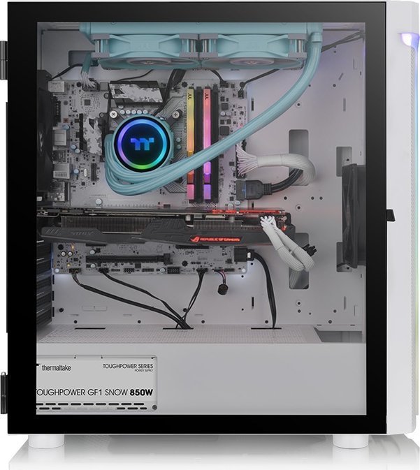 Thermaltake H590 TG ARGB Snow Case, Midi Tower - Thumbnail 3