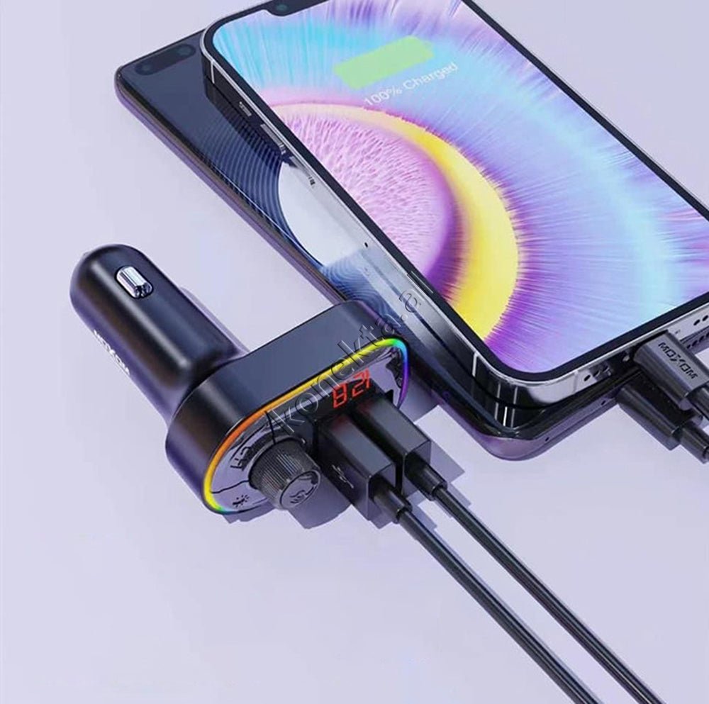 MOXOM Adaptor Karikimi Fast Charge Dhe MP3 Me Bluetooth - Thumbnail 5