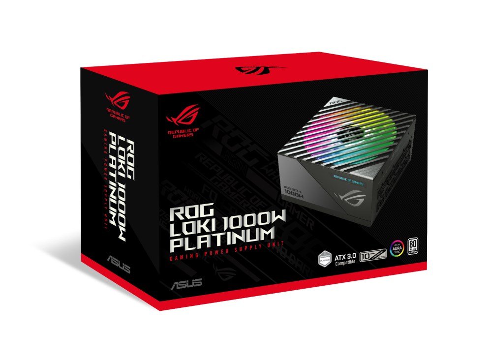ASUS ROG Loki SFX-L Power Supply, 1000W, Platinum, 24-pin ATX, Black, Silver - Thumbnail 7