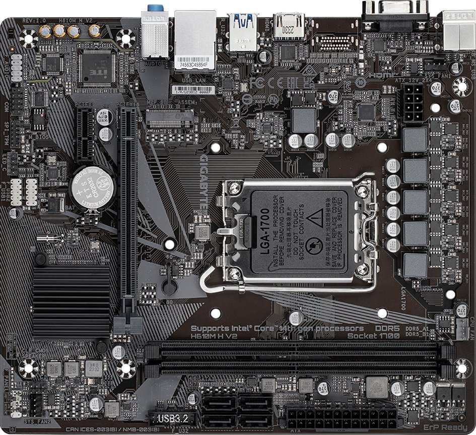 Gigabyte Intel H610 Motherboard, 64GB DDR5, Micro ATX - Thumbnail 4