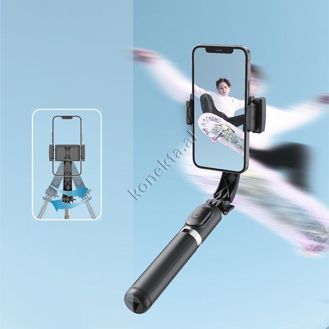 MOXOM Gimbal, Selfie Stick, 2 Axis Stabilizer, Black - Thumbnail 6