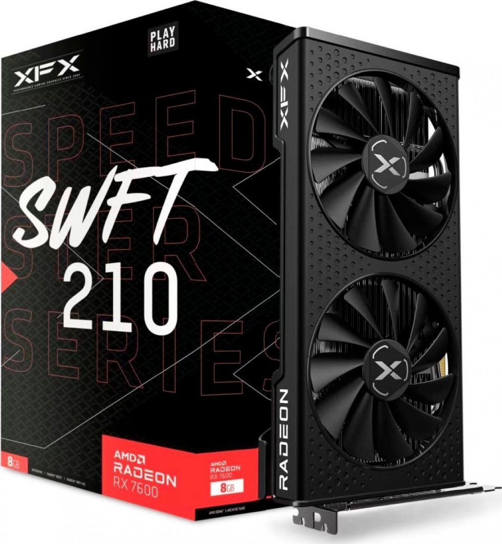 XFX Speedster SWFT 210 Radeon RX 7600 8GB GDDR6 Graphics Card - Image 1