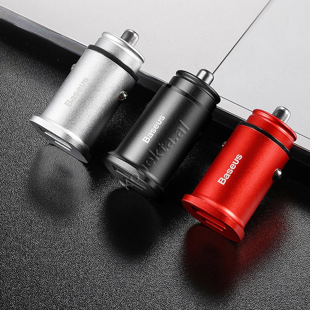 Baseus Adaptor Karikimi Inteligjent Per Makine 30w, E Zeze / E Kuqe / E Argjendte - Thumbnail 15