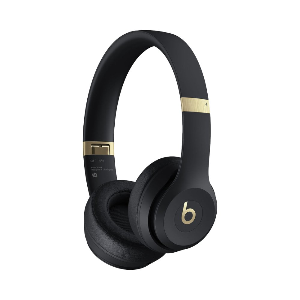 Beats Solo 4 Wireless Headphones, Black/Gold - Image 1