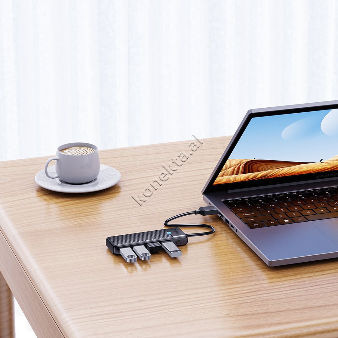 Orico USB Hub, 4 Porta USB 3.0, E zezë - Thumbnail 5