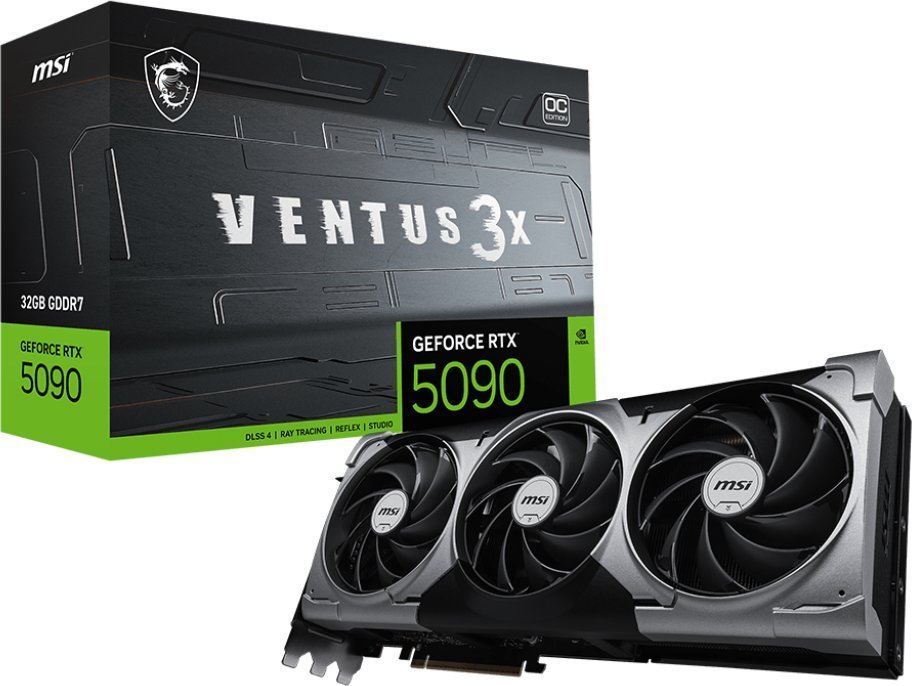 MSI GeForce RTX 5090 Ventus 3X OC 32GB GDDR7 Graphics Card - Image 1