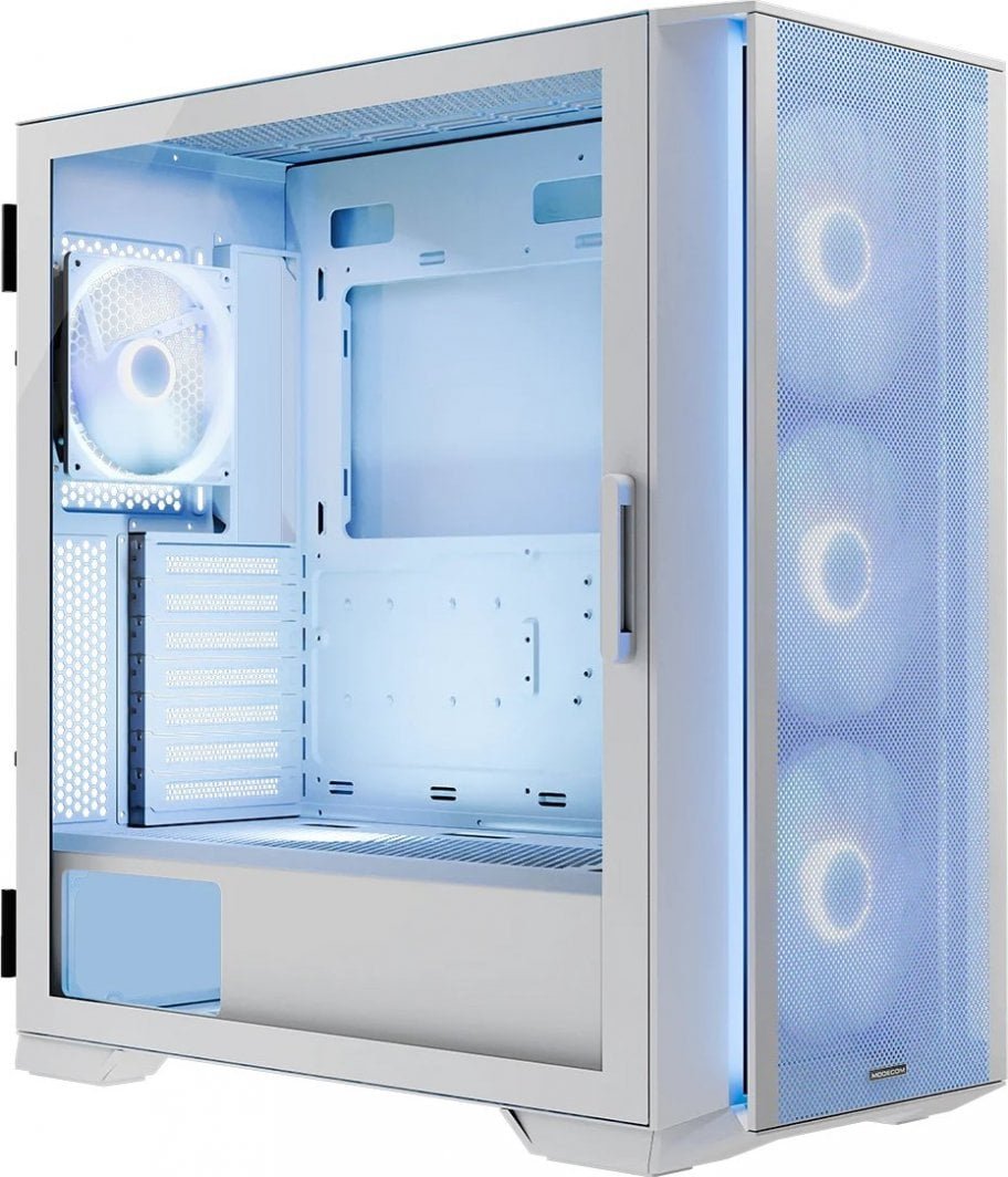 Modecom Horizon Flow ARGB Case, White, Midi Tower - Image 1