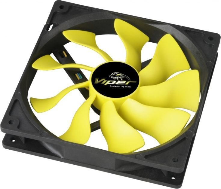Akasa Viper Cooler, 140 mm, Yellow - Image 1