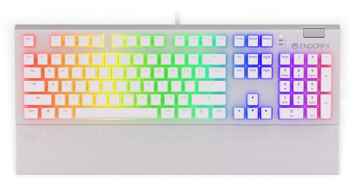 Endorfy Omnis Pudding Onyx Keyboard, White, Kailh Brown, US - Image 1