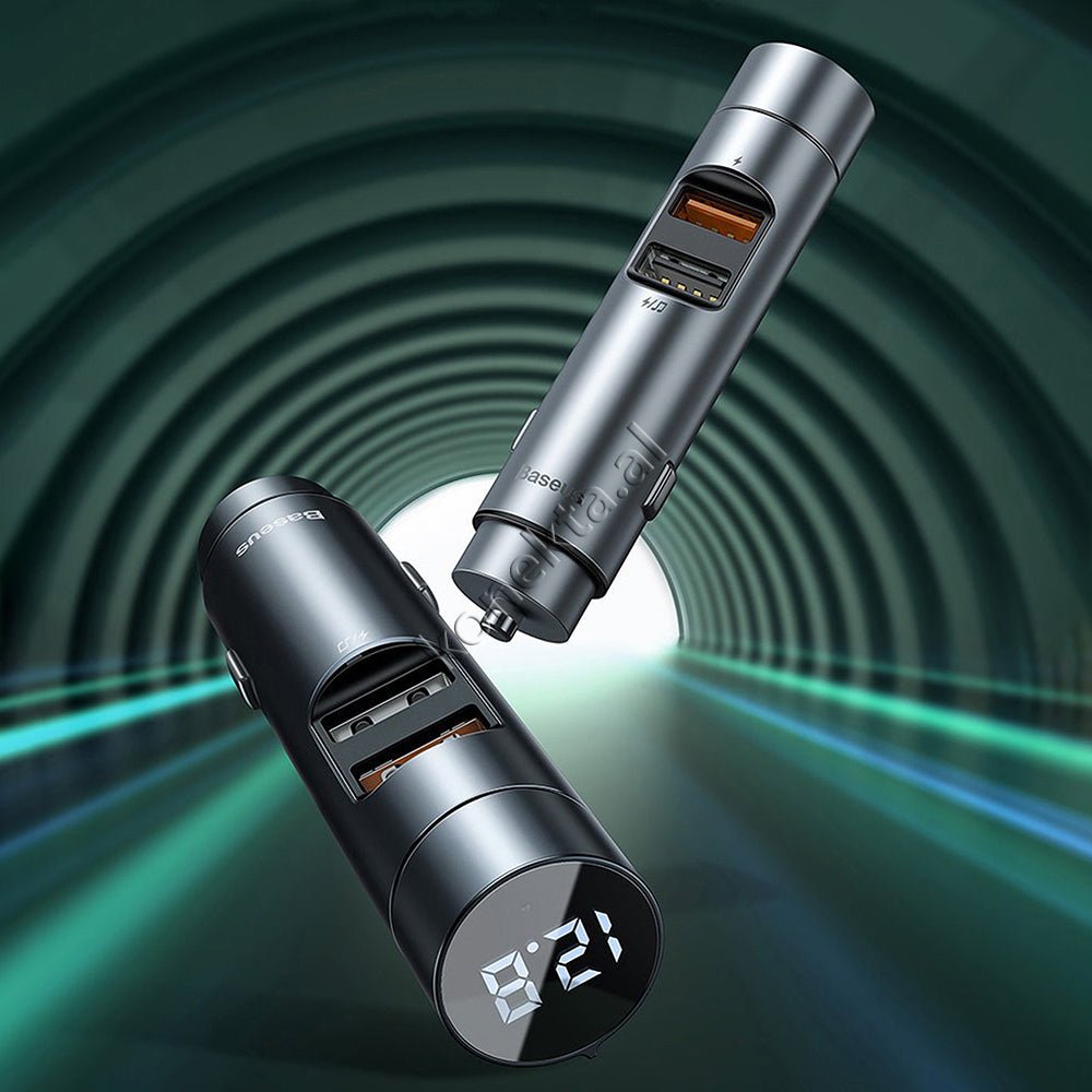 Baseus MP3 Bluetooth Car Charger, 18W Fast Charging - Thumbnail 9