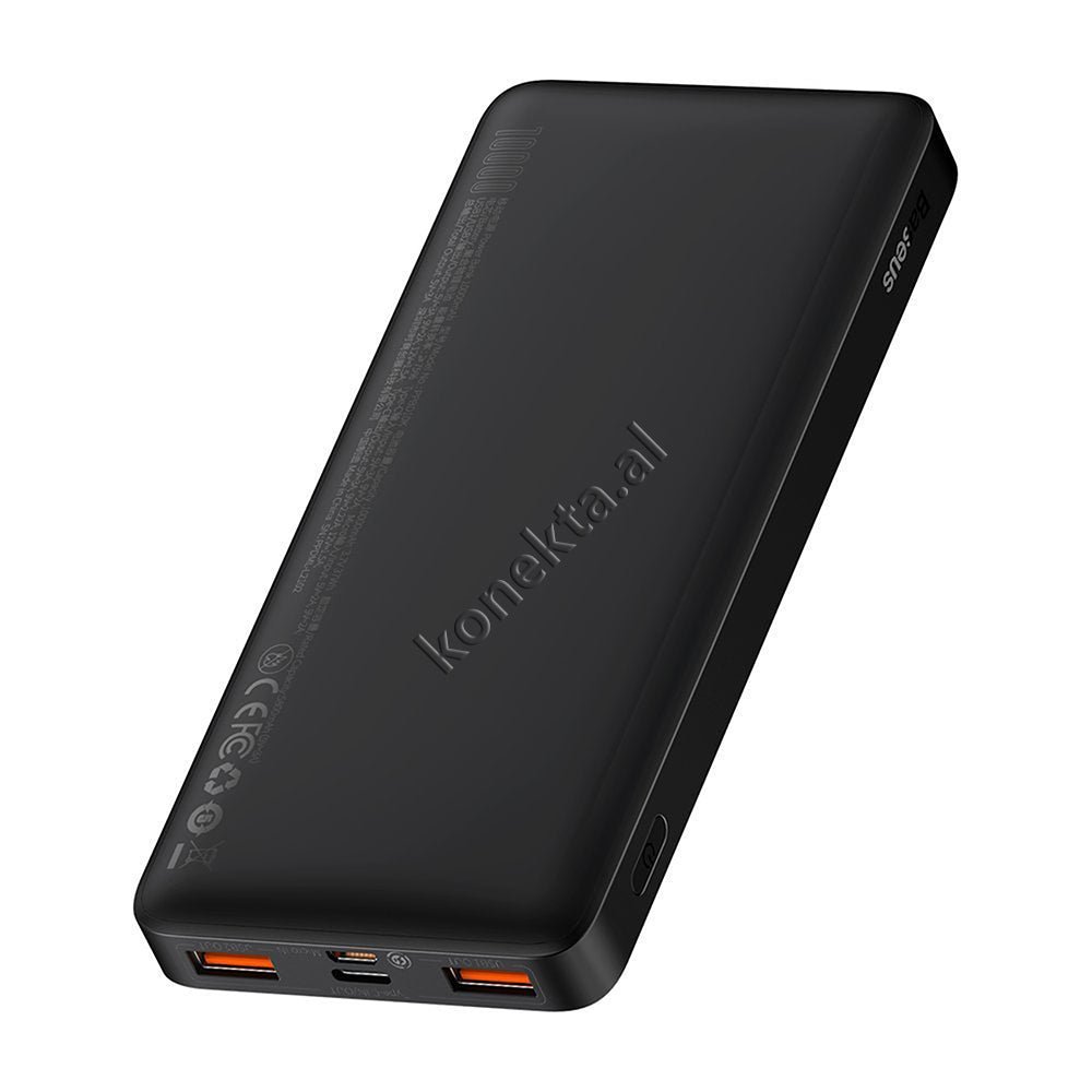 Baseus 10000mAh External Battery, 15W & 20W, 3 Ports, Black - Thumbnail 4